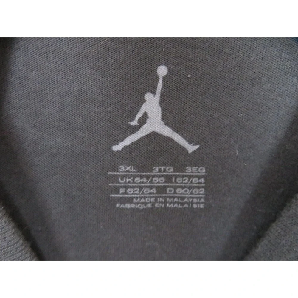 Air Jordan Shirt Mens 3XL Black Crest Shield Jumpman Graphic Tee Short Sleeve